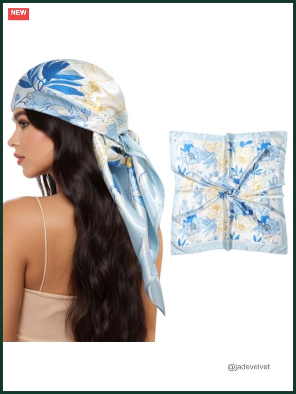 35x35 Satin Head Scarf for Women Silky Bandana Wrap